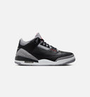 Air Jordan 3 Retro Black Cement Mens Lifestyle Shoe - Black Grey Red