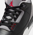 Air Jordan 3 Retro Black Cement Mens Lifestyle Shoe - Black Grey Red