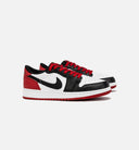 Air Jordan 1 Retro Low OG Black Toe Grade School Lifestyle Shoe - Black Toe