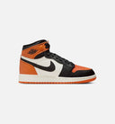 Air Jordan 1 Retro High OG Shattered Backboard Grade School Lifestyle Shoe - Black Orange