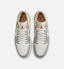 Air Jordan 1 Low Mens Lifestyle Shoe - White Grey Red